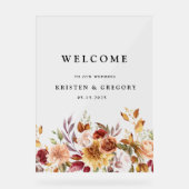 ムーディオータムエレガントな結婚式 アクリルサイン (正面)