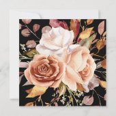 ムーディオータムフローラスクエア結婚式招待状 招待状 (裏面)