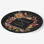 ムーディオータムフローラモノグラム ペーパープレート (アングル)