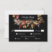 ムーディオータムフローラRSVP食事選択カード 出欠カード (正面)