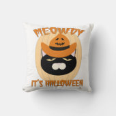 ムーディカウボーイキャットハロウィーンおもしろい クッション (正面)