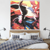 ムーディカ数々のー色の抽象芸術絵画ズ キャンバスプリント (インサイチュ (寝室))
