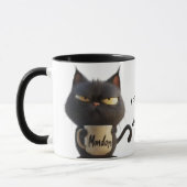 ムーディキャットコーヒーマグ – Purfect for Grumpy Sips マグカップ (左)