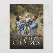 ムーディクリストマスボタニカル垂直写真 シーズンポストカード (正面)