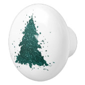 ムーディクリスマスツリー | ダークミッドナイトティール(緑がかった色)グリーン セラミックノブ (右)