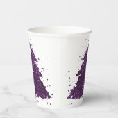 ムーディクリスマスツリー |深いプラムパープル(ばちゃばちゃ)跳ねる 紙コップ (右)