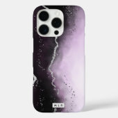 ムーディグラデーションパープルグラデーショントレンディーモノグラムの Case-Mate iPhoneケース (裏面)