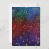 ムーディグラデーションー |宝石トーンのプランの変結婚更 招待状 (裏面)