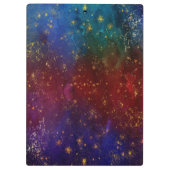 ムーディグラデーション | サイケデリックグランジ金ゴールド クリップボード (裏面)