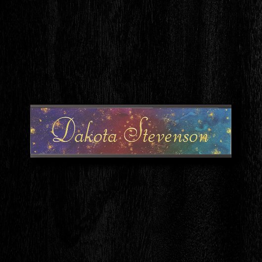 ムーディグラデーション | サイケデリックグランジ金ゴールド サインプレート