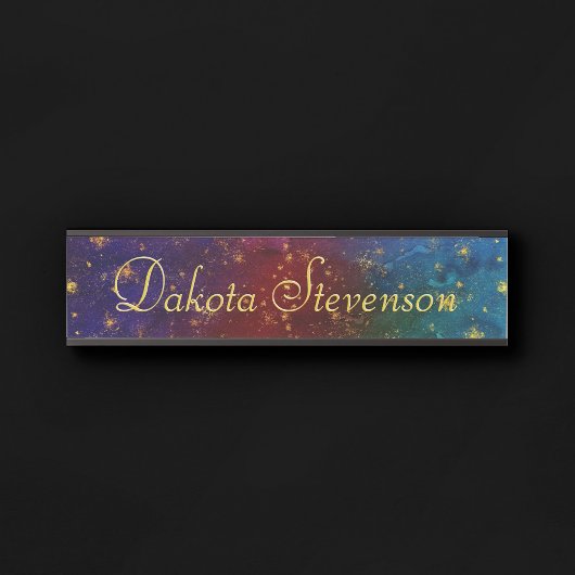 ムーディグラデーション | サイケデリックグランジ金ゴールド サインプレート