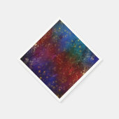 ムーディグラデーション | サイケデリックグランジ金ゴールド スタンダードカクテルナプキン (角)