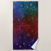 ムーディグラデーション | サイケデリックグランジ金ゴールド ビーチタオル (正面)