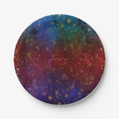 ムーディグラデーション | サイケデリックグランジ金ゴールド ペーパープレート (正面)