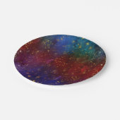 ムーディグラデーション | サイケデリックグランジ金ゴールド ペーパープレート (アングル)