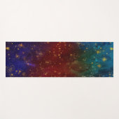 ムーディグラデーション | サイケデリックグランジ金ゴールド ヨガマット (正面(横))