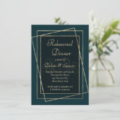 ムーディグラデーション |ダーク・ジュエル・トーン・リハーサル・ディナー 招待状 (スタンド正面)