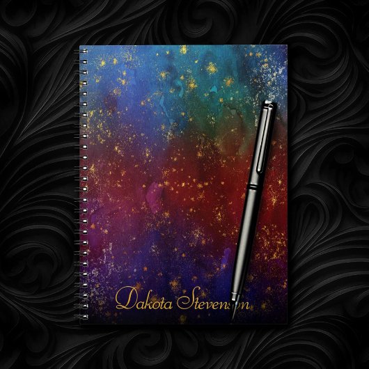 ムーディグラデーション | Stardustサイケデリックグランジブランディング ノートブック