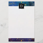 ムーディグラデーション | Stardust サイケデリック Monogram 便箋 (正面)