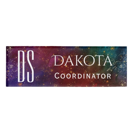 ムーディグラデーション | Stardust サイケデリック Monogram 名札 (正面)