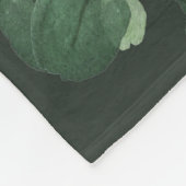 ムーディグリーンウッドランドフォレストアニマルズ男の赤ちゃん フリースブランケット (角)