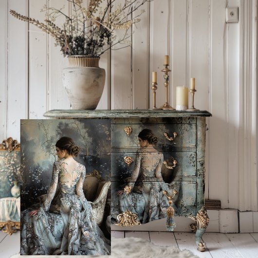 ムーディグレイスエテリアールポートレートエレガント女性 薄葉紙