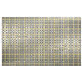 ムーディグレイ金ゴールド幾何木綿トイルヤード ファブリック (ヤード)