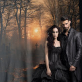 ムーディゴシックサンセット墓地XLarge タペストリー