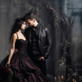 ムーディゴシックダークアーチ&ピンクローズXLarge タペストリー