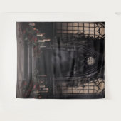 ムーディゴシックダークアーチAlter & Wine Flowers XLarge タペストリー (正面(横))