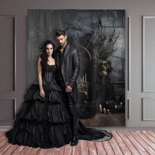 ムーディゴシックダークアーチAlter with Ravens XLarge タペストリー