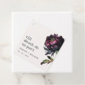 ムーディゴシックダークパープルブラック結婚牡丹 フェイバータグ (インサイチュ)