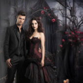 ムーディゴシックダークベールArch & Chair XLarge タペストリー