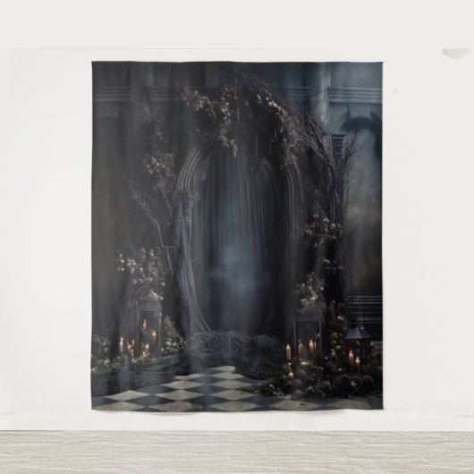 ムーディゴシックダークベールArch & Lanterns XLarge タペストリー (正面)