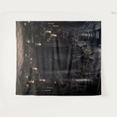 ムーディゴシックダーク結婚のアーチ&キャンドルXLarge タペストリー (正面(横))