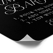 ムーディゴシックパープル結婚フローラミモサバー徴候 ポスター (角)