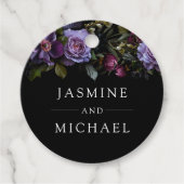 ムーディゴシックパープル結婚フローラ フェイバータグ (正面)