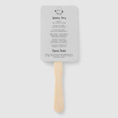 ムーディゴシックフローラ棺グレー結婚式 プログラム ハンドファン (裏面)