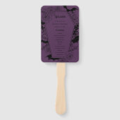 ムーディゴシックフローラ棺結婚式 プログラム紫 ハンドファン (正面)