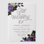 ムーディゴシックフローラ結婚ズ ベラム紙招待状 (正面)