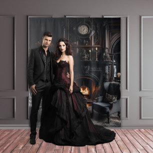 ムーディゴシックマンションブルー勉強チェアーズXLarge タペストリー