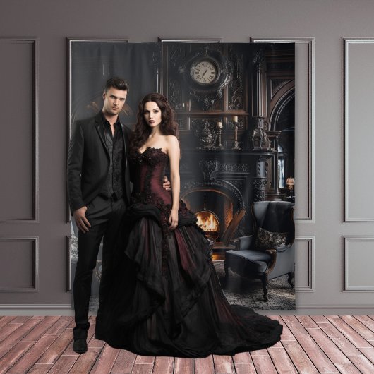 ムーディゴシックマンションブルー勉強チェアーズXLarge タペストリー