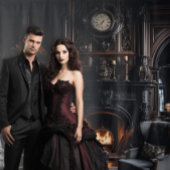 ムーディゴシックマンションブルー勉強チェアーズXLarge タペストリー