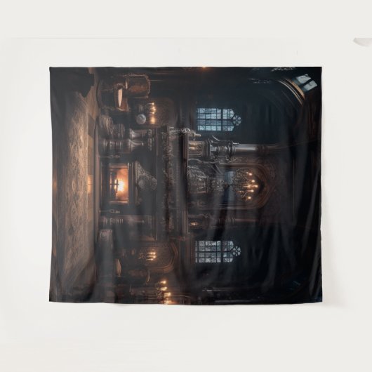 ムーディゴシックマンションマーブルフィアレスレット タペストリー (正面(横))