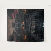 ムーディゴシックマンションルーム&暖炉XLarge タペストリー (正面(横))