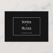 ムーディゴシッ結婚クのミニマル情報 エンクロージャーカード (裏面)