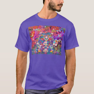 ムーディサイケデリックーフローラ壁紙 Tシャツ