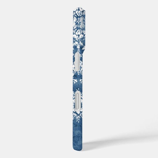 ムーディサファイアブルーヴィンテージダマスクパターン名 Case-Mate iPhoneケース (裏面 / 右)