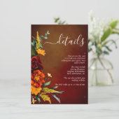 ムーディサンセットカラースクリプト結婚フローラの詳細 エンクロージャーカード (スタンド正面)