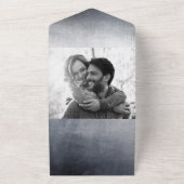 ムーディシルバーグラムエレガモダンントウェディング オールインワン招待状 (外側)